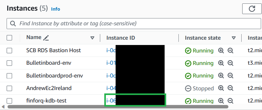 Open EC2 instance