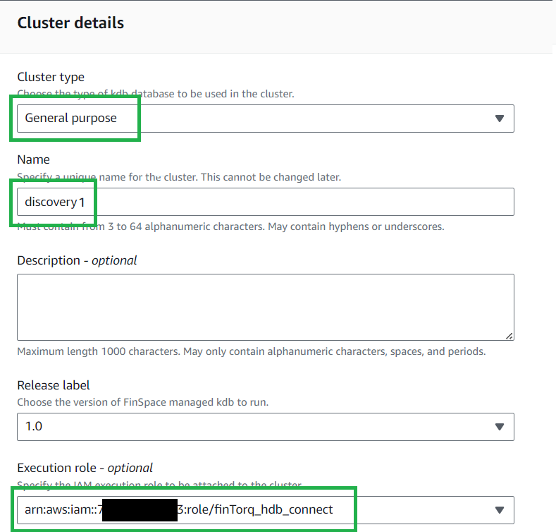 Discovery Cluster Details