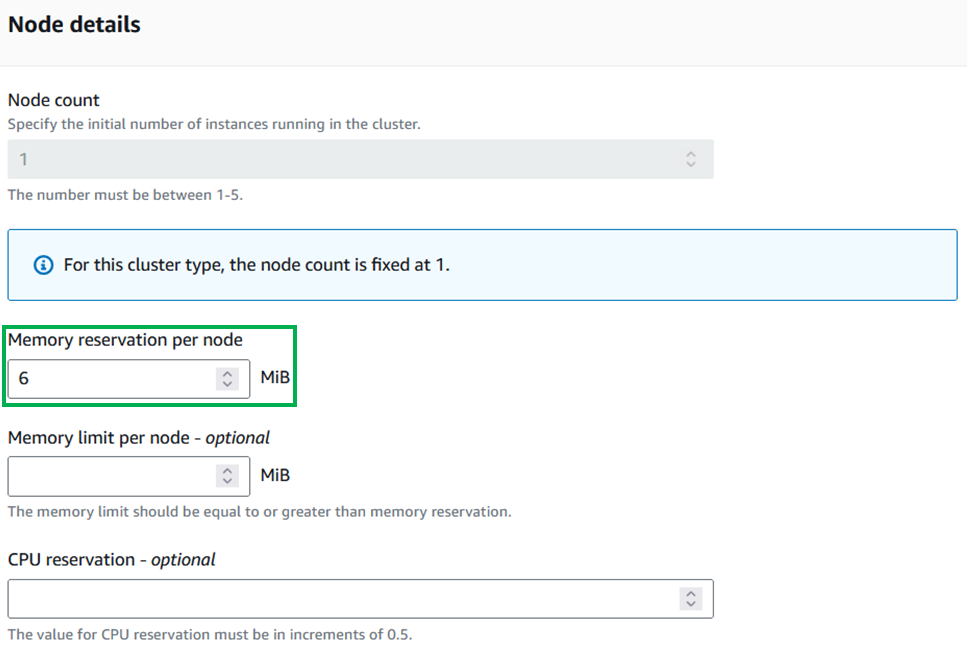 Discovery Memory Reservation